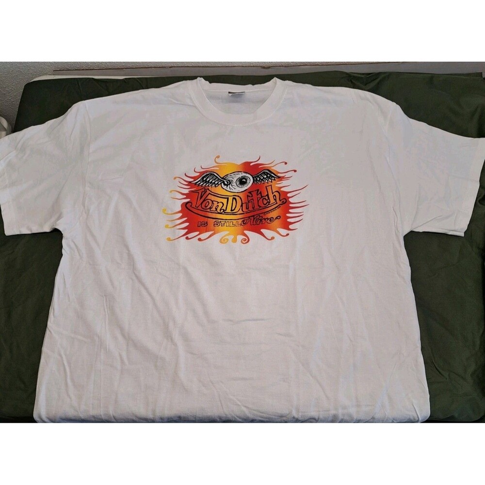 Von Dutch Bob Burns 2006 Print T-Shirt Men's 2XL